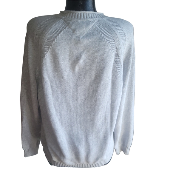 Tommy Hilfiger Light Gray Mens Knit Sweater L - Picture 3 of 4